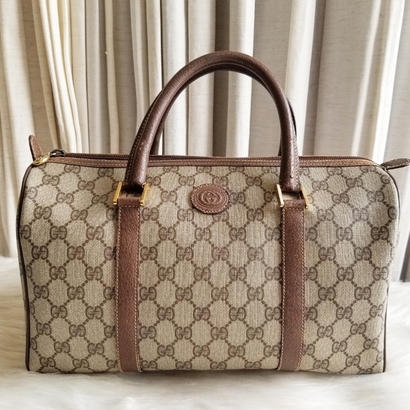 Gucci Vintage Supreme Coated Canvas Boston Bag - Picture 2 of 14